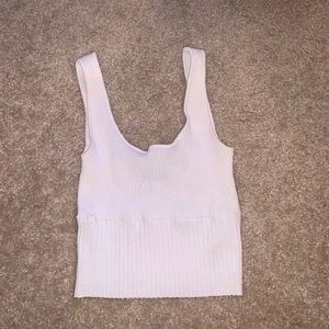 pacsun white cropped tank